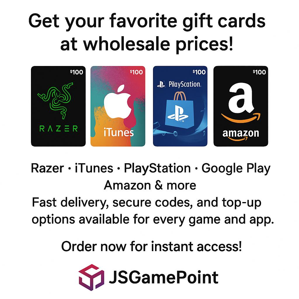 digital gift cards on discounts by jsgamespoint