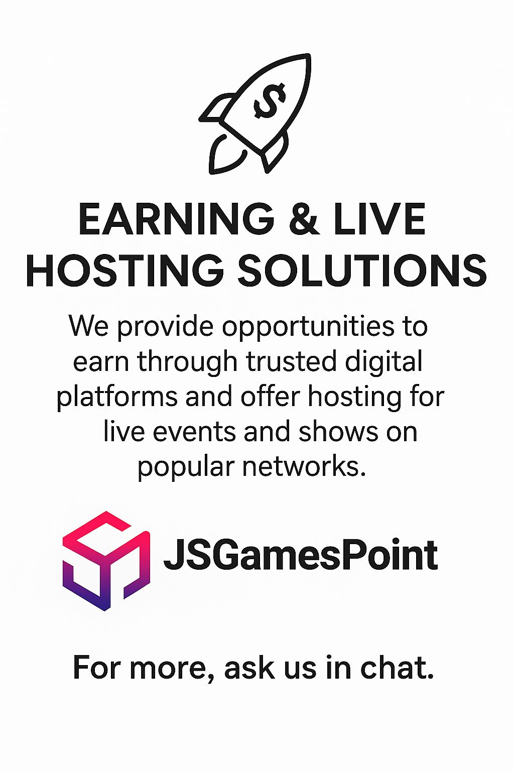 hosting and live earn jsgamespoint