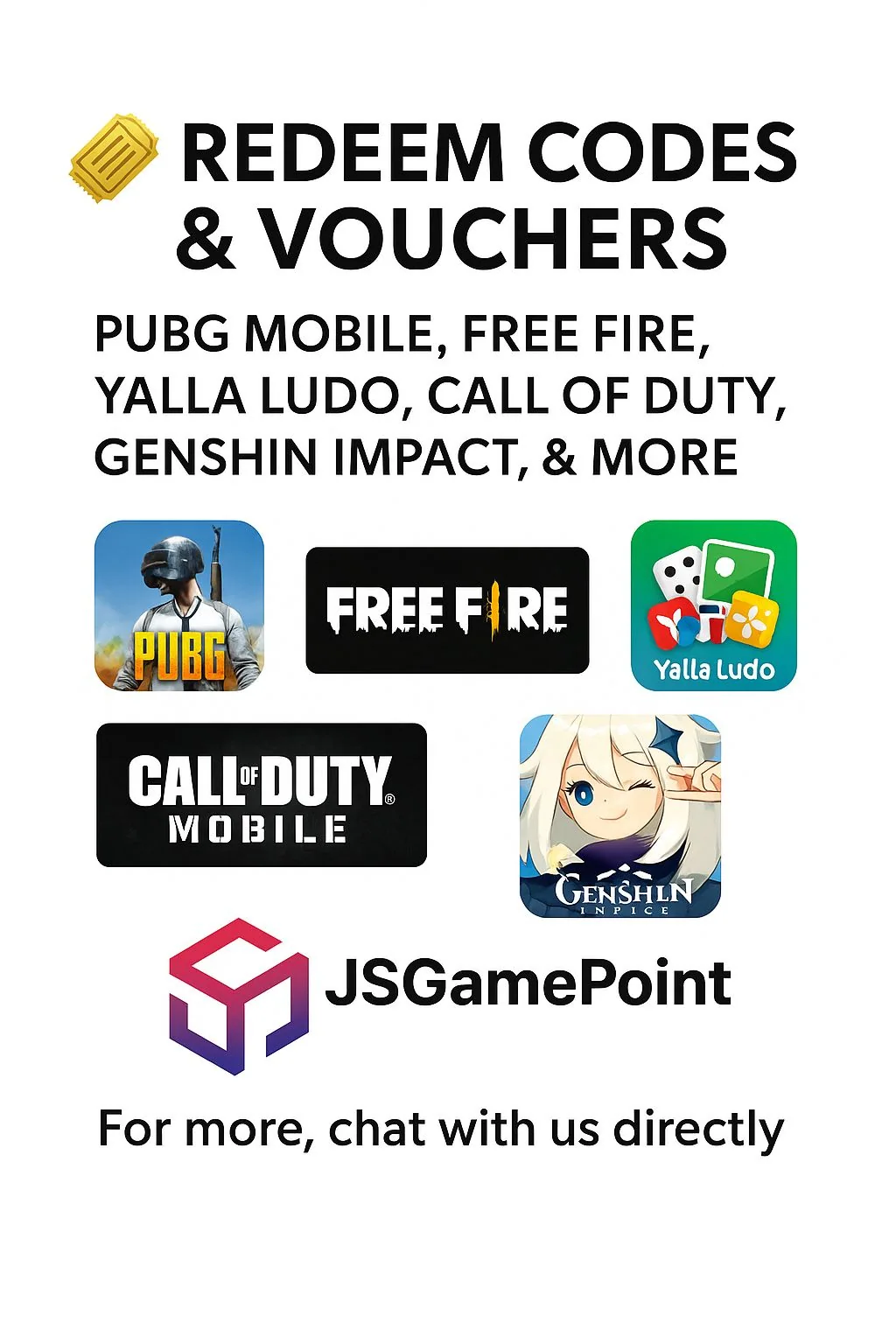 redeem codes and vouchers by jsgamespoint
