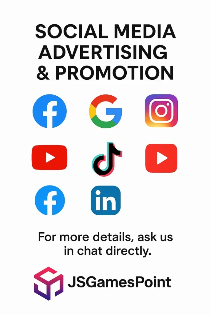 social media advertisement by jsgamespoint